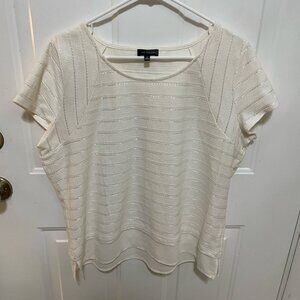 The Limited White Textured Blouse Womens XL